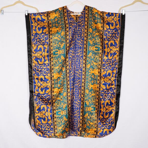 Women's Kimono Style Caftan Cover-Up MuuMuu Colorful Angel Cherub Classical Art - Picture 2 of 5